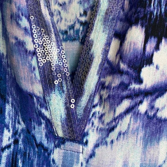 Chico’s Asymmetric Tunic Blouse 0=S - Picture 3 of 8